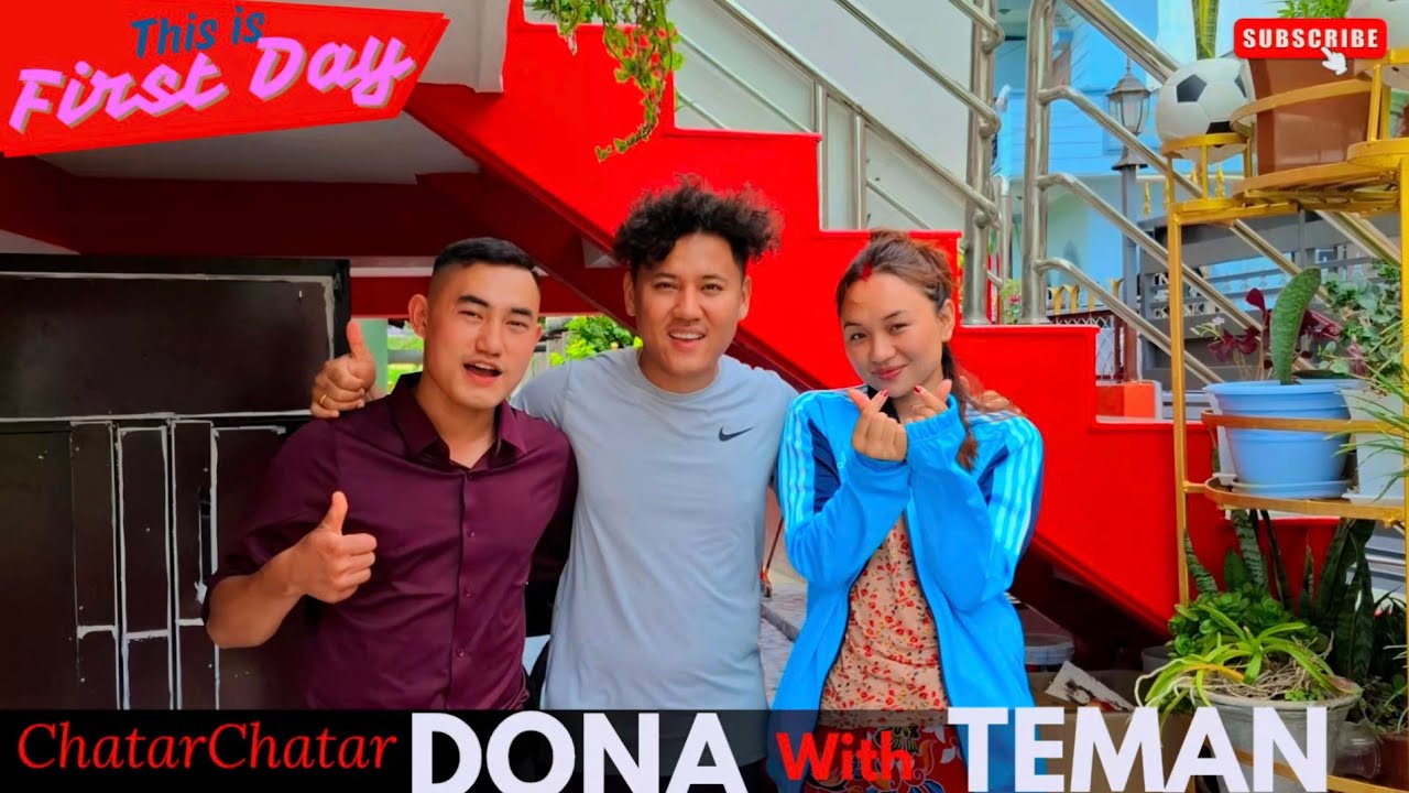 🤣Chatar Chatar🤣 Dona Thapa💕 With Teman Magar @DonaThapaAkaChocolateyBoy With @alanthapa10 