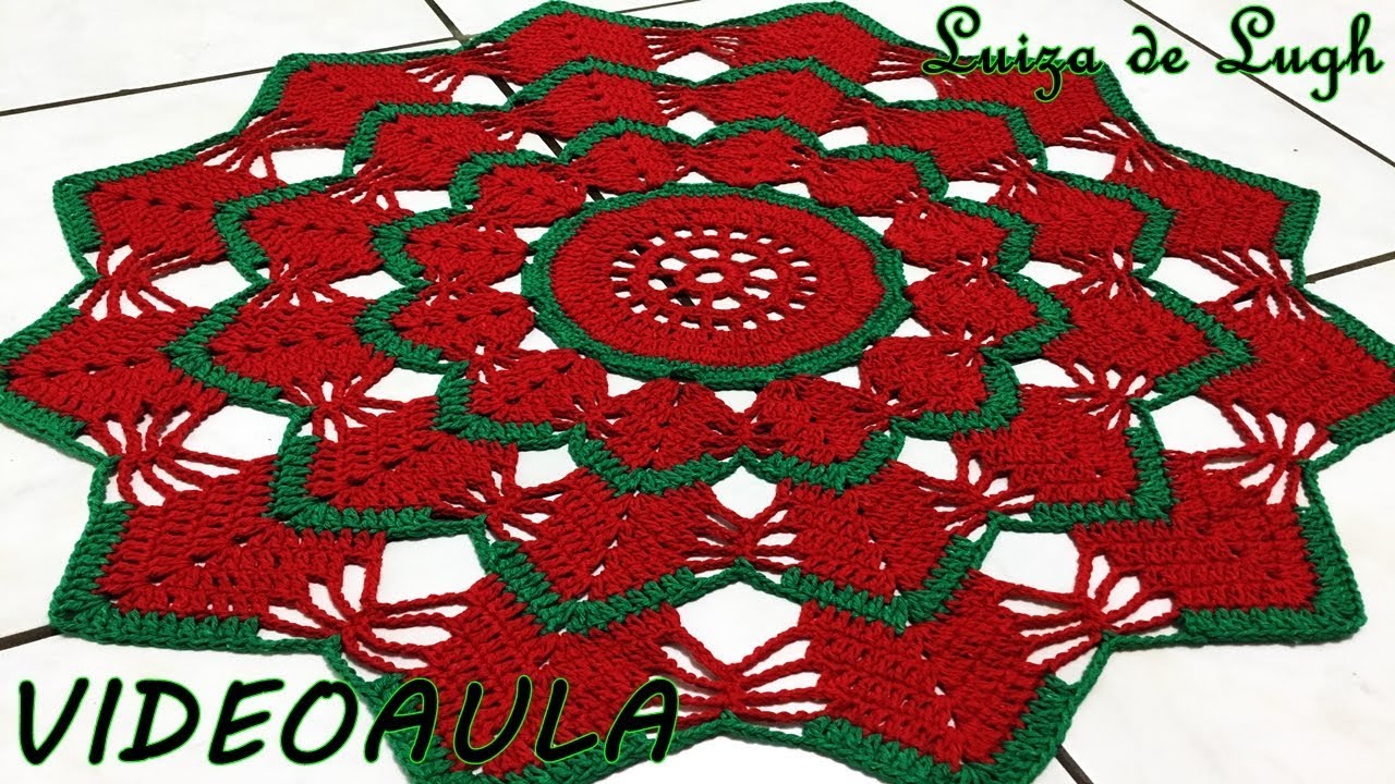 TAPETE OU CENTRO DE MESA NATÁLIA #luizadelugh