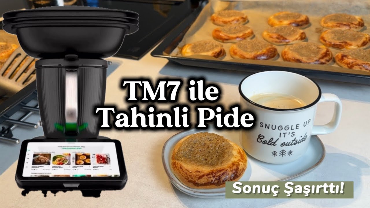 Thermomix TM7 ile Tahinli Mini Pide Denedim 😍 | İlk Deneyim 