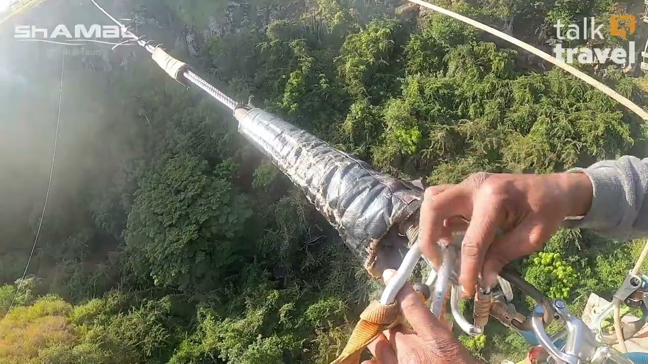 Bungee Jumping & the 300 metres suspension bridge at Cascade Pistache, Rodrigues