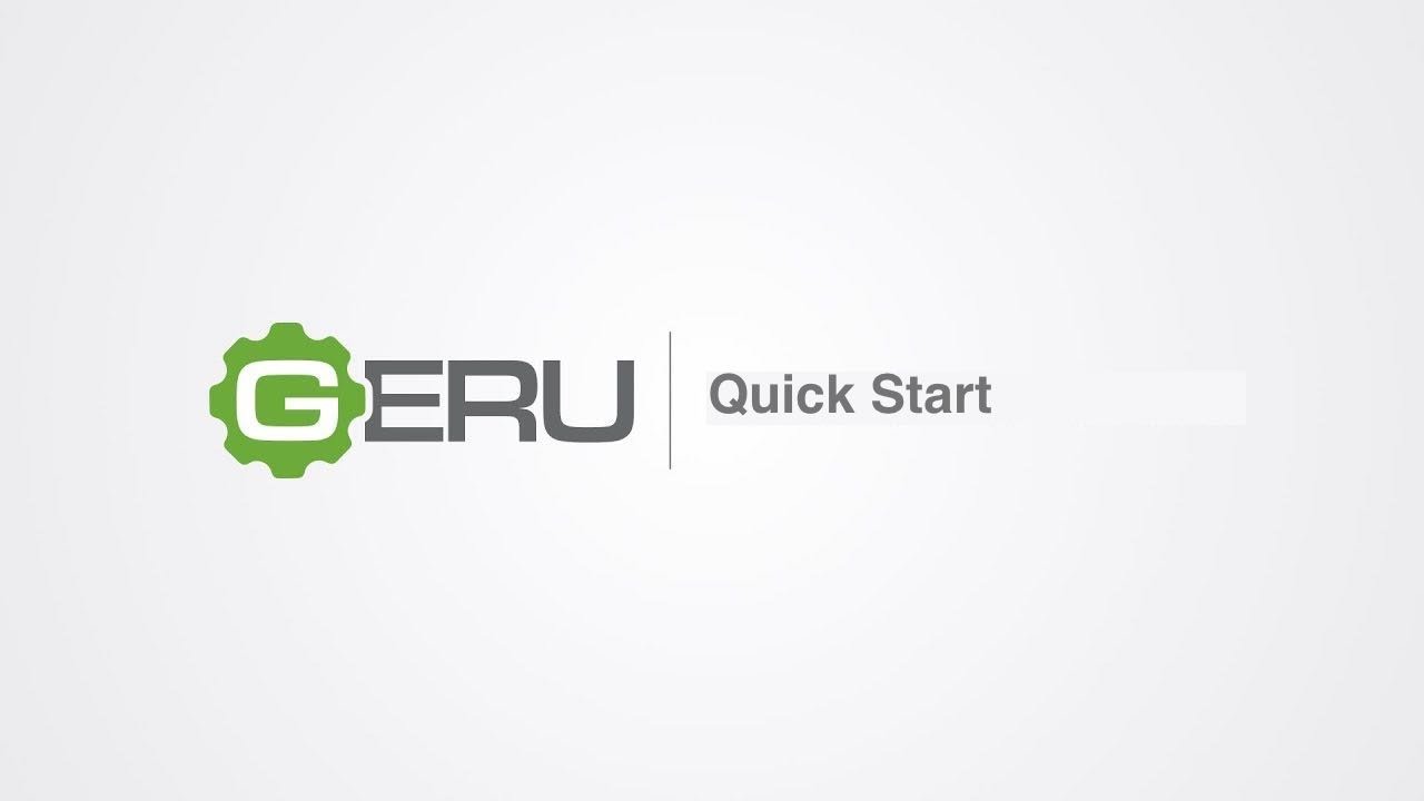 GERU Tutorial: Quick Start Overview/Demo