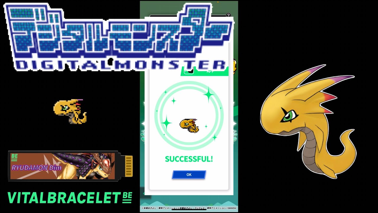 DIGIMON Vital Bracelet BE - KYOKYOMON || BEMemory Ryudamon DiM Log 2