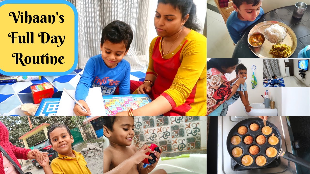3.5 Years Toddler's Morning to Night Routine || School Going Toddler's Full Day Routine