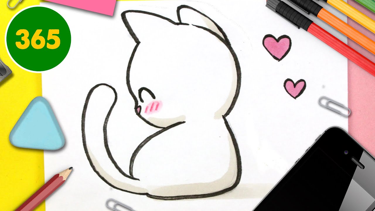 comment dessiner CHATON KAWAII 💖 Chat kawaii 💖 dessins kawaii faciles