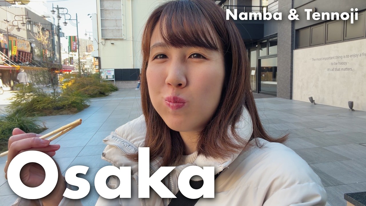 Целый день поедания в Осаке 🇯🇵｜Наслаждаясь уличной едой в Намба & Теннодзи｜Vlog