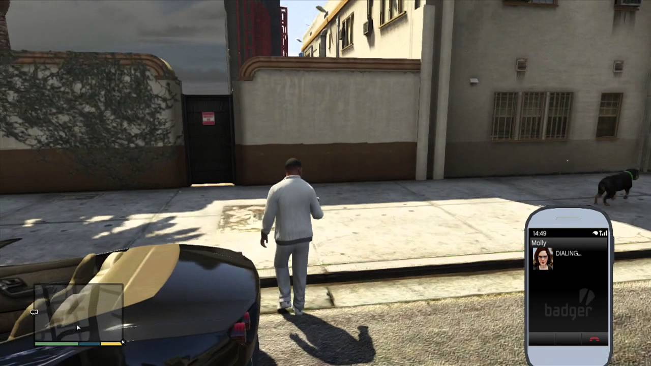 Chop Gets Hit By a car, GTA V Gameplay.(Funny Video)