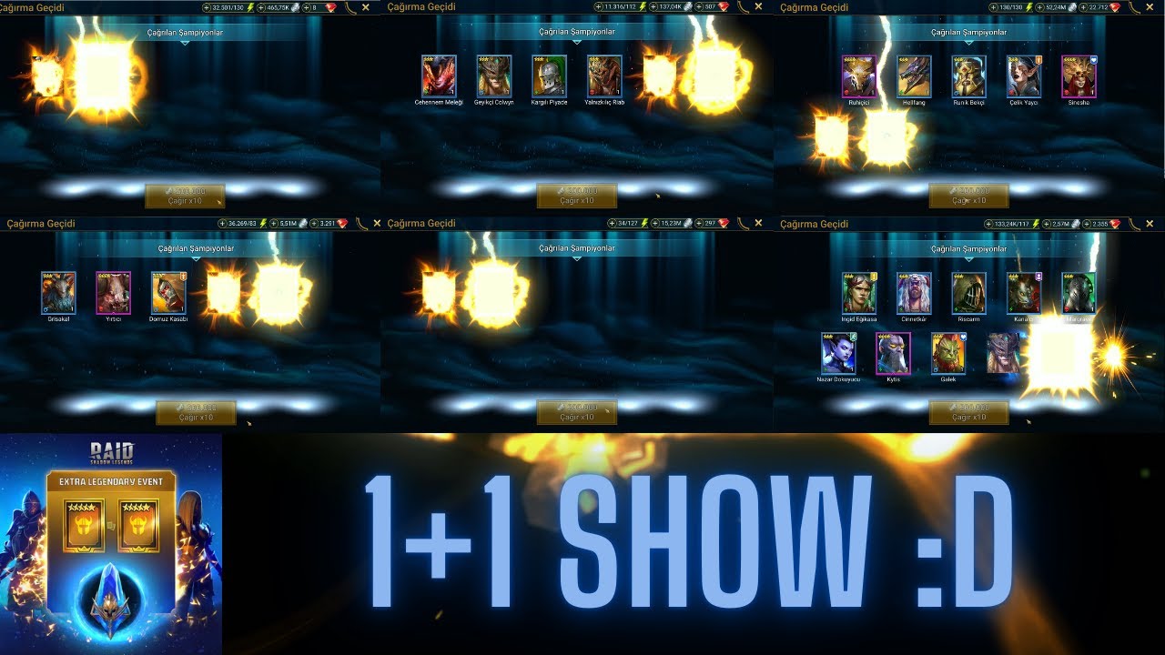 Ekstra Efsanevi (1+1) Etkinliğinde Şov Yaptık. Bravo Çocuklar :D Raid Shadow Legends