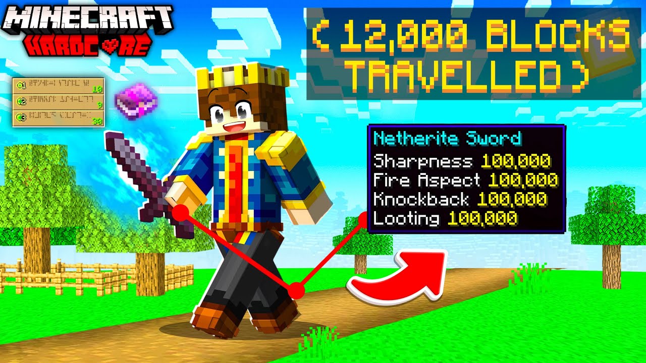 MINECRAFT BUT YOU ENCHANT EVERYTIME YOU WALK !!