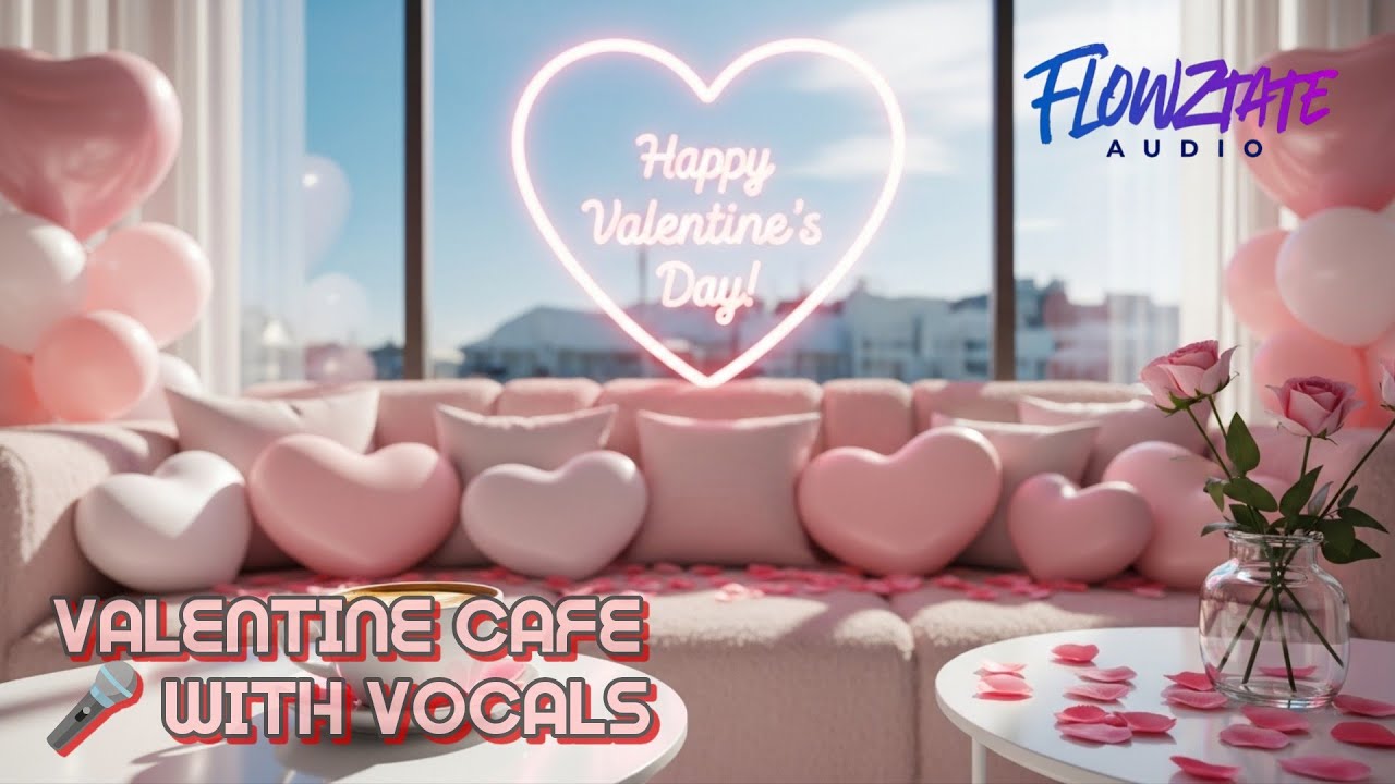 Romantic Cafe Music ☕💕 | Valentine’s Day Love Songs with Vocals | Flowztate Audio