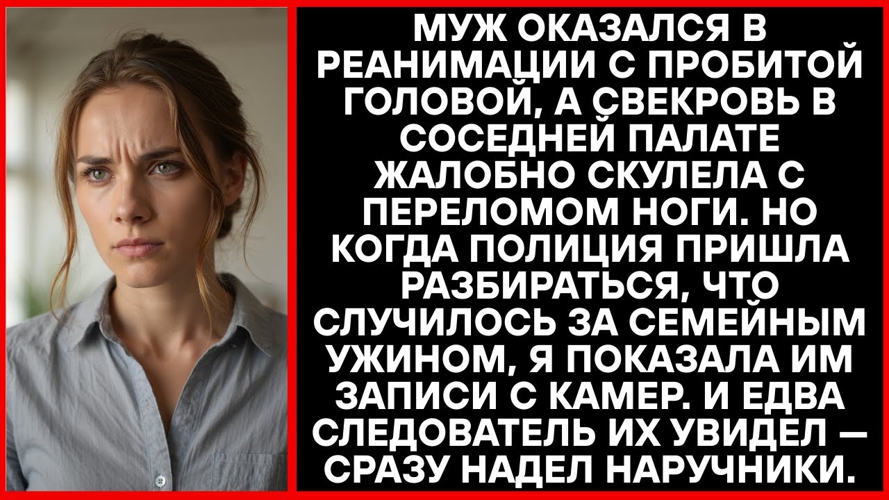 «Ваш супруг в реанимации, а тёща с сломанной ногой. Что случилось за ужином?» — спросил детектив.