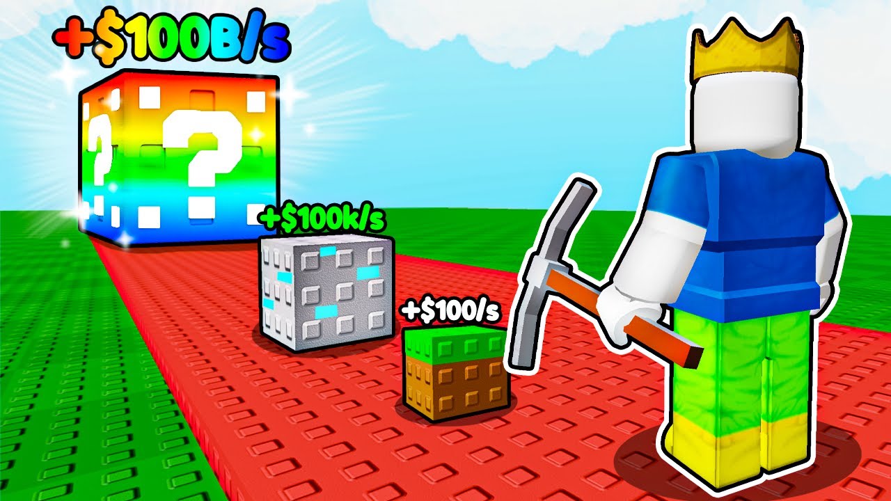 Making BILLIONS mining BLOCKS in Roblox...