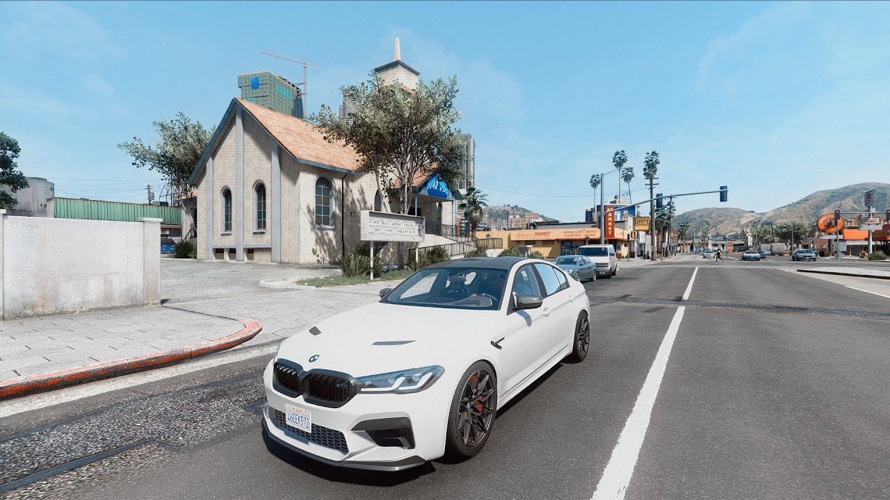 2022 BMW M5 Competition SPORT in CineREALISM 2.0 GTA5 Graphic Mod