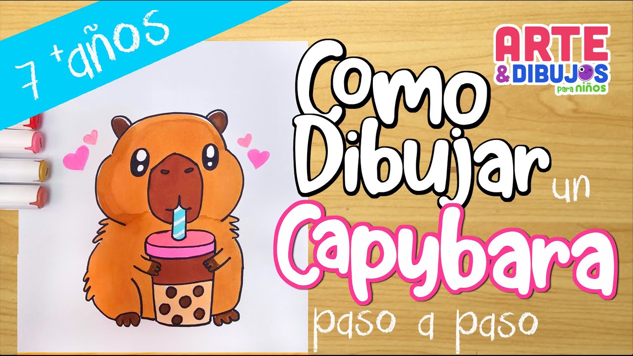 Como dibujar un CAPYBARA | Arte y Dibujos para Ni&ntilde;os