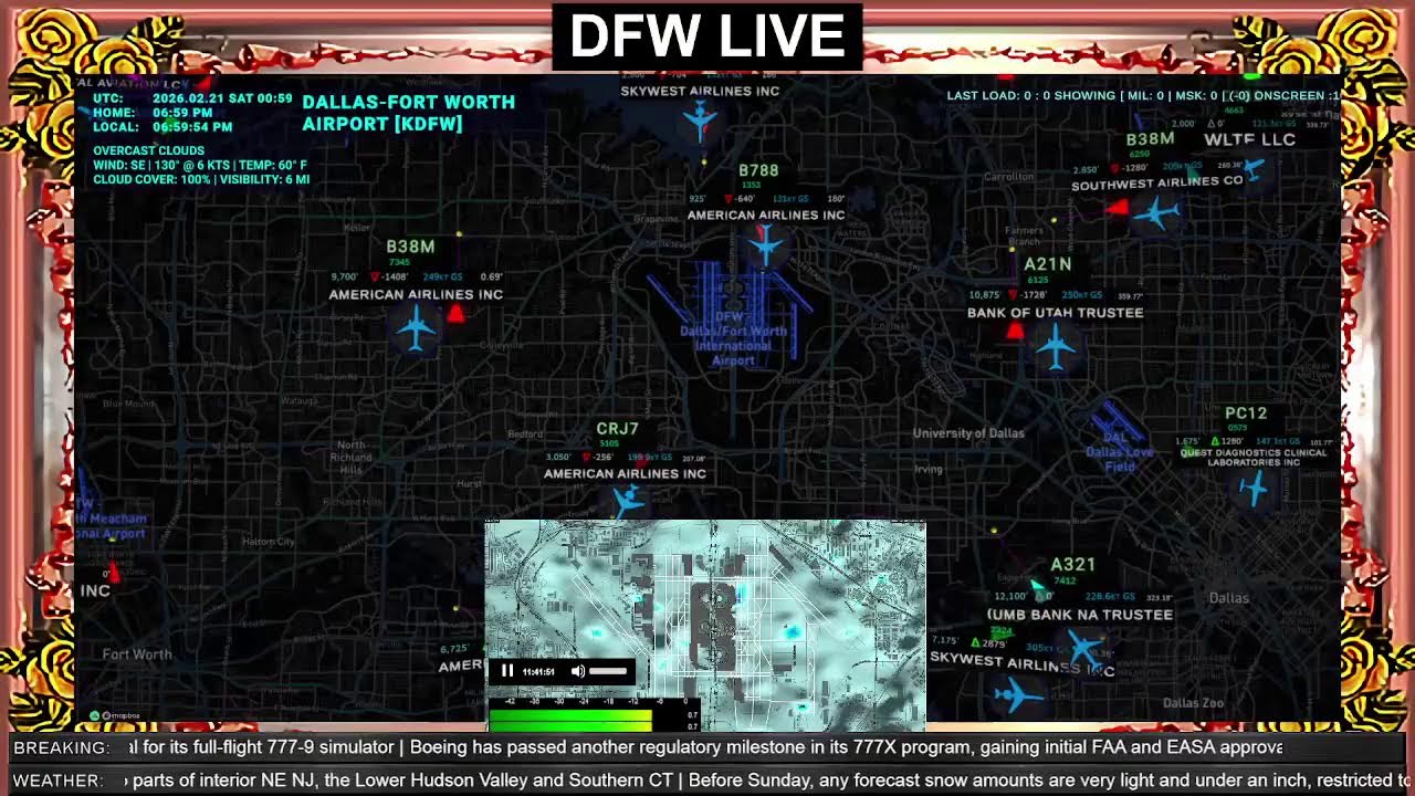DFW Live Flights | Dallas/Fort Worth International Airport | SkyGlass + LiveATC