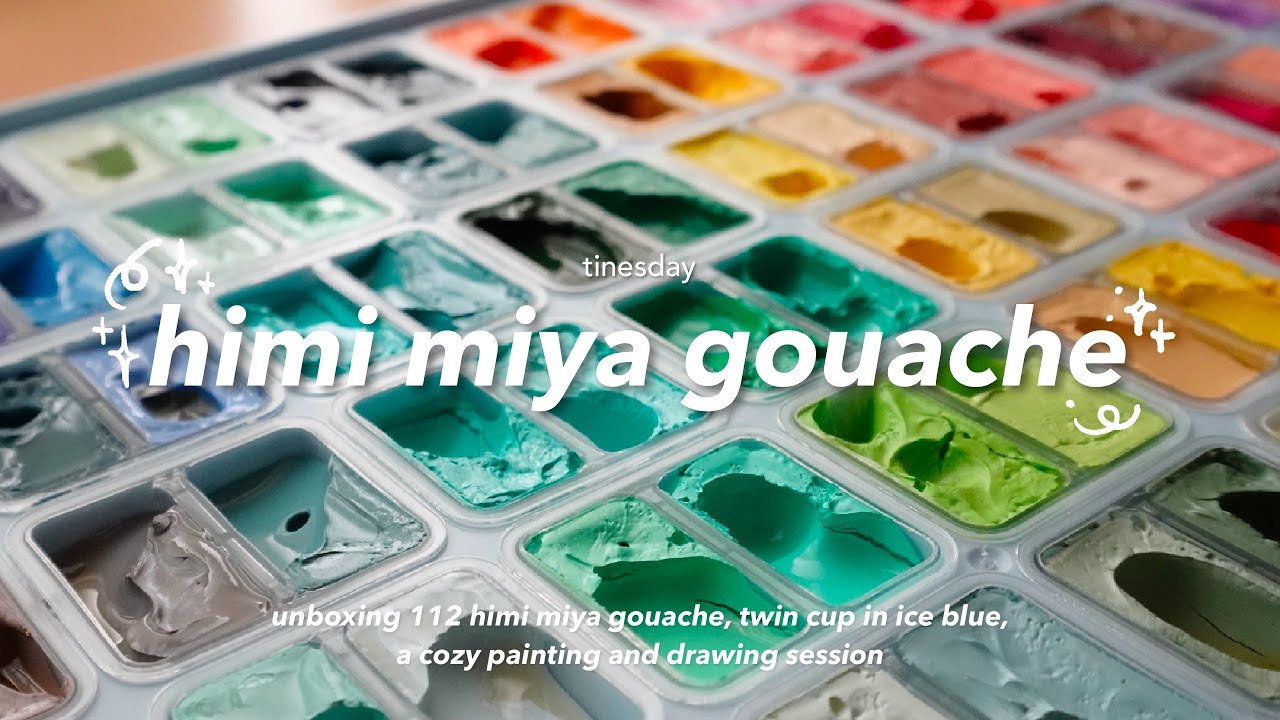 🌱 UNBOXING: himi miya gouache 112 twin cup 🎨