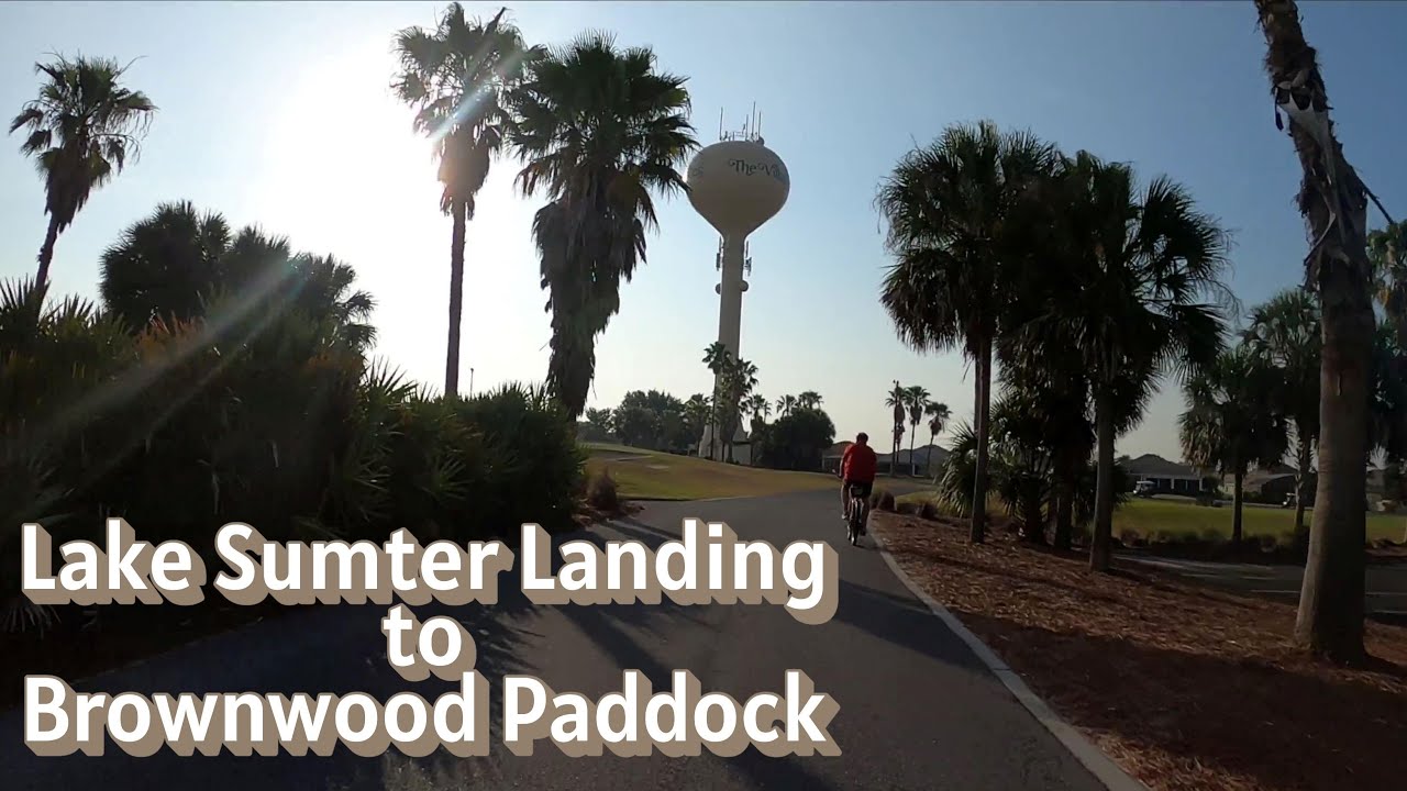 Lake Sumter Landing to Brownwood. All 25 minutes of the cart ride in The Villages, Florida.