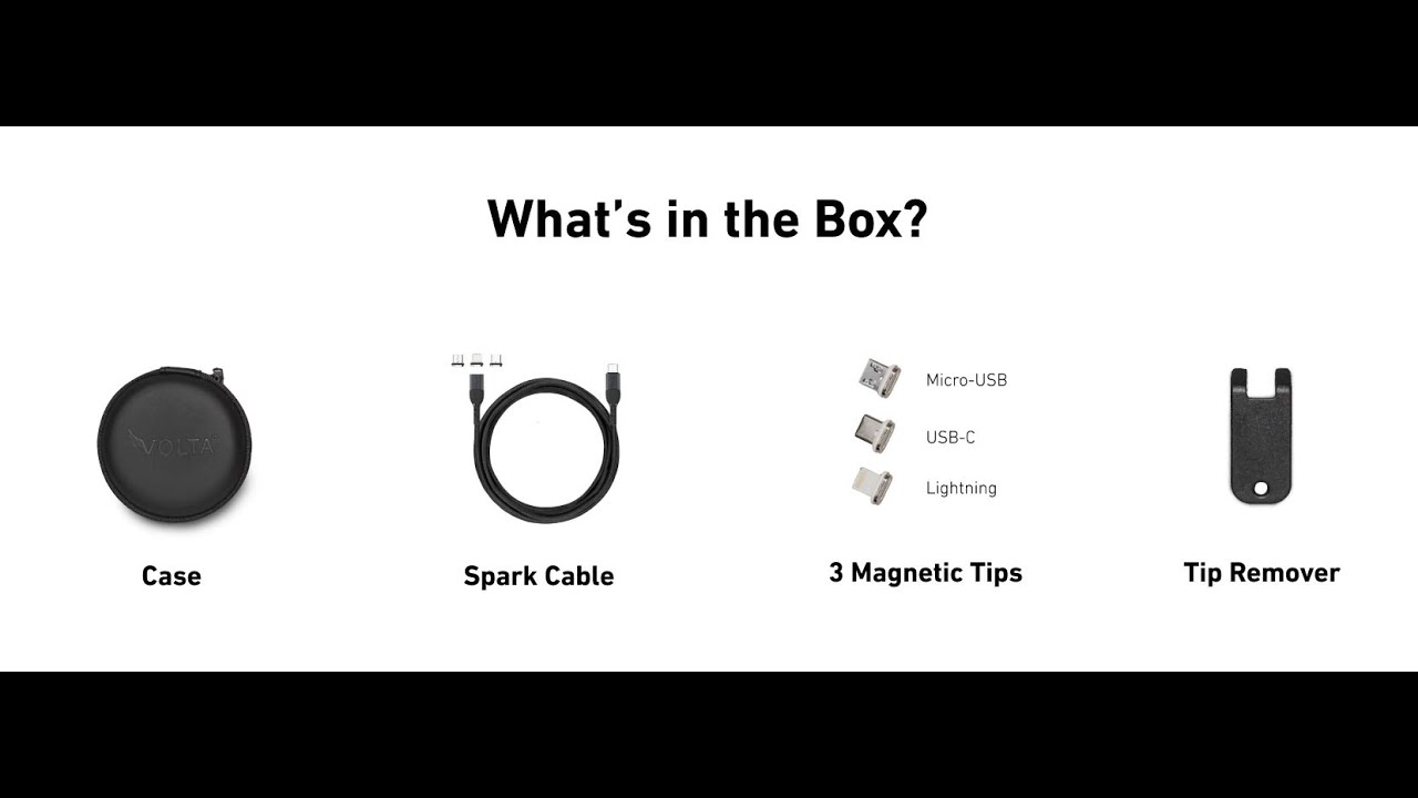 What's In The Box - Volta Magnetic Charging Cable