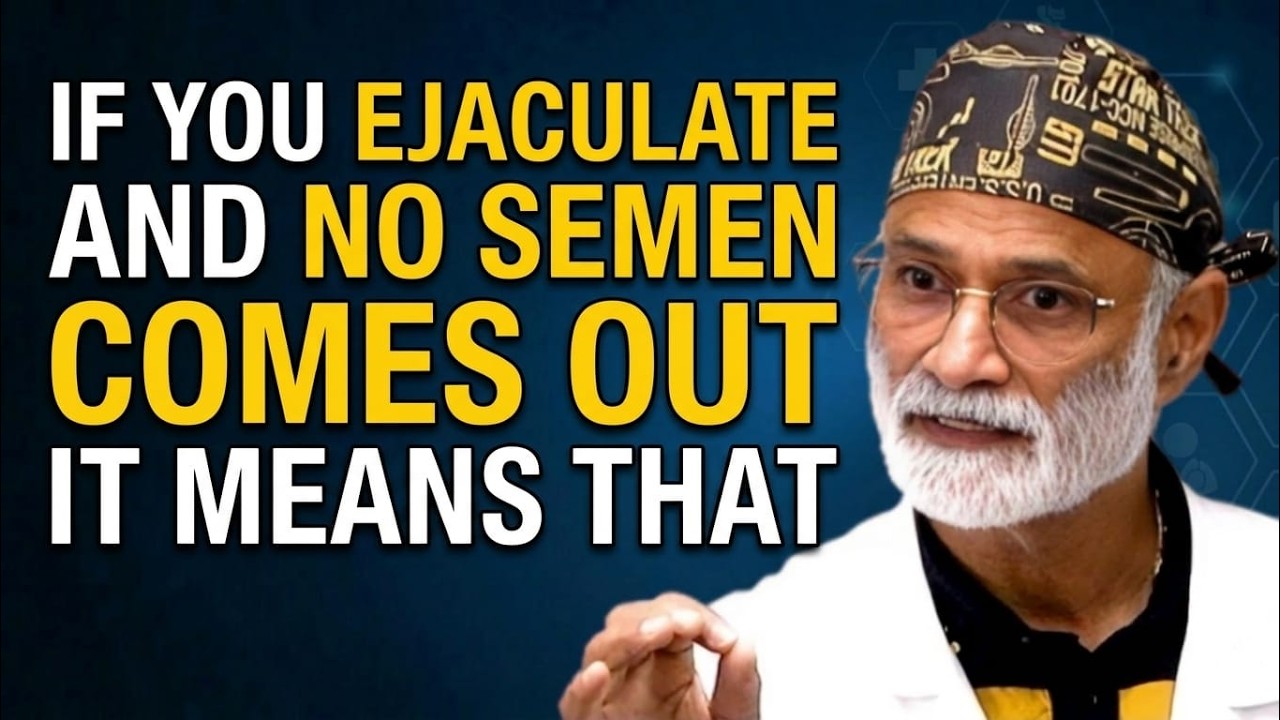 If you are older and do not ejaculate, do so immediately. | Urologist Explains | Dr. Pradip Jamnadas