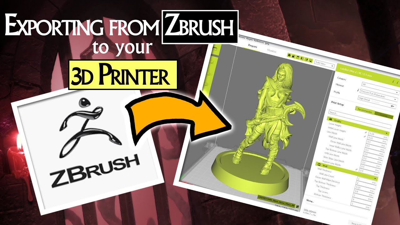 Exporting From Zbrush to your 3d Printer!