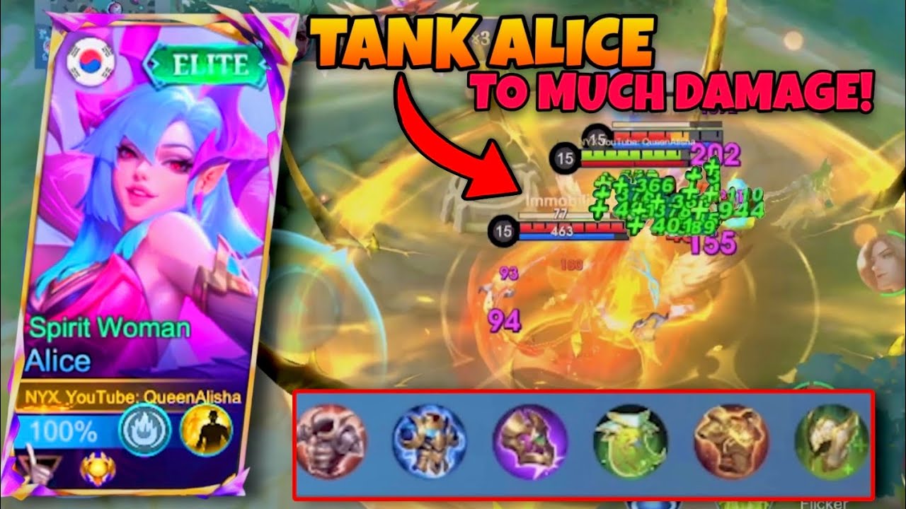 НИКОГДА НЕ НЕДООЦЕНИВАЙТЕ ЭЛИСУ НА РАННЕМ ЭТАПЕ ИГРЫ | TANK BUILD! УДАР В ХАКЕ | MLBB
