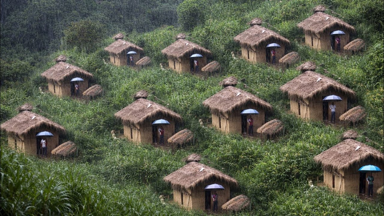 This is Himalayan Nepali Village Traditional Lifestyle | Organic Food | Village Life |Rain Session  