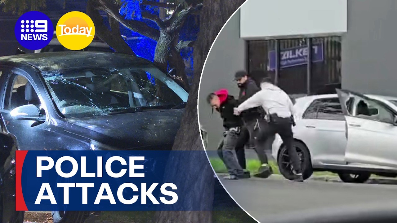 Two officers attacked during separate pursuits across Sydney | 9 News Australia