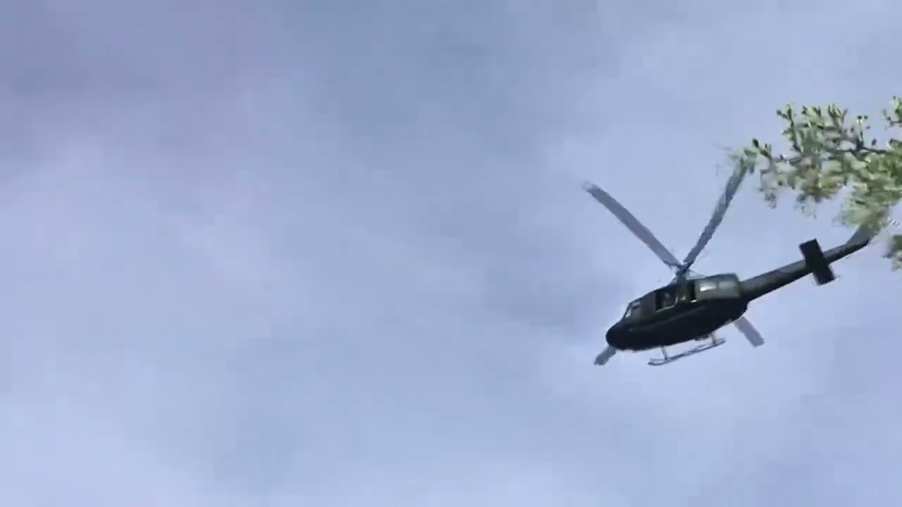 (2021) 2 Uh 1H Huey PAF Landing Bacolod City with the flap flap sound