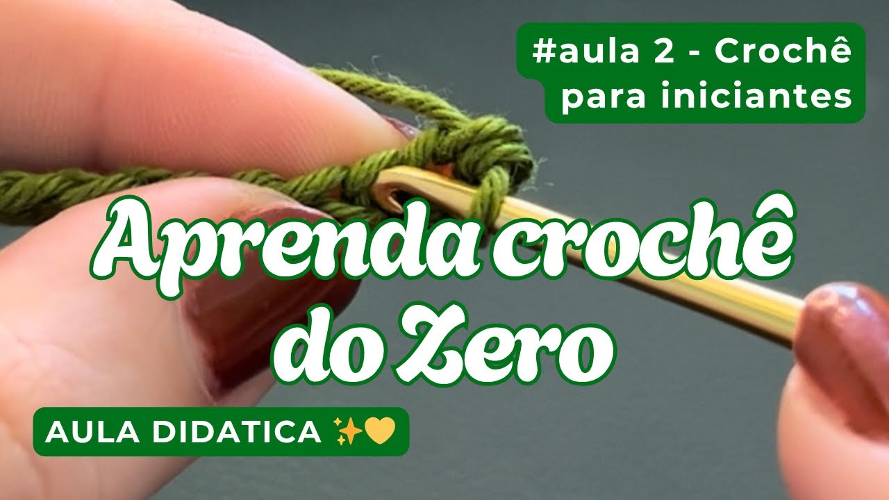Ponto Alto e Ponto Baixíssimo no Crochê (Aula 2) | Iniciantes 💛
