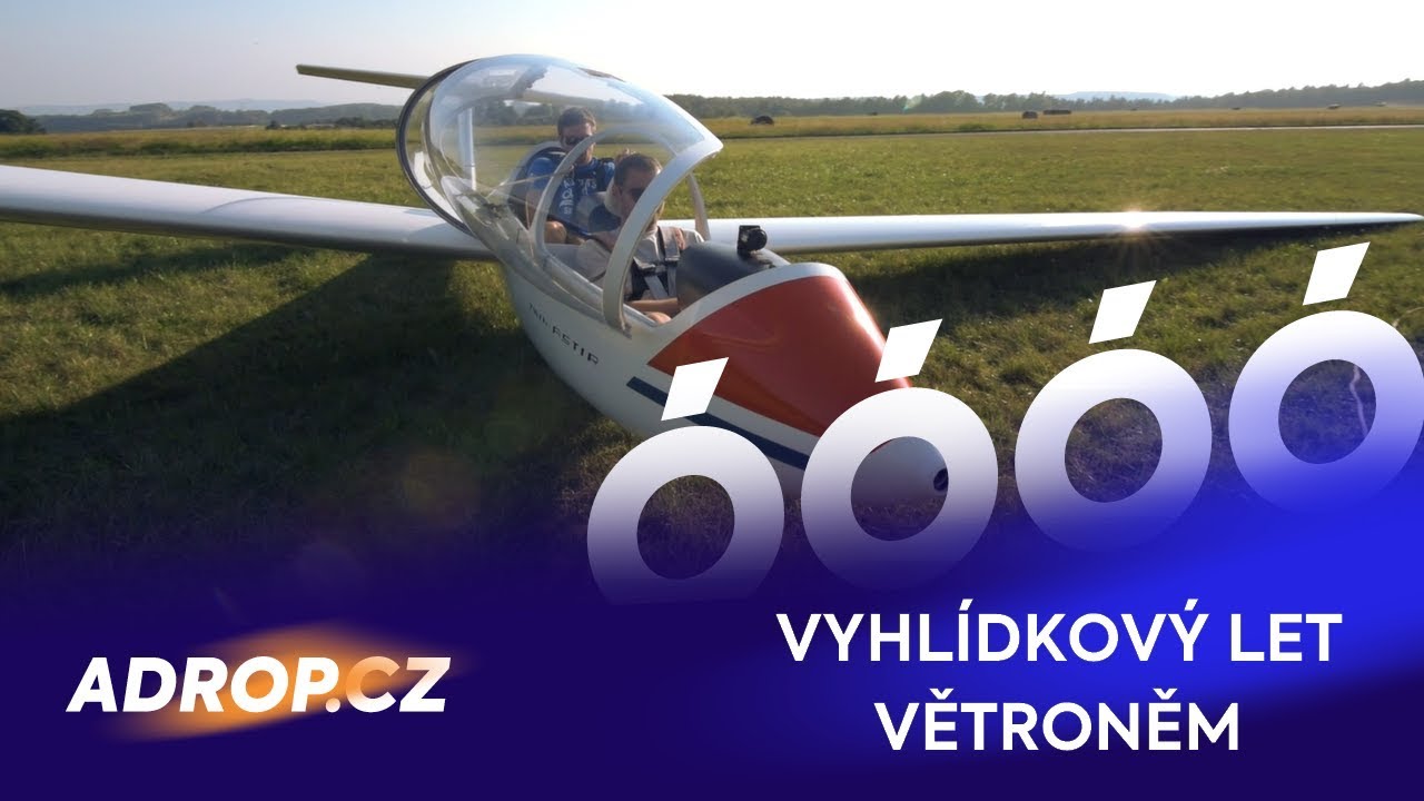 Vyhlídkový let větroněm | Petr Koukal testuje let větroněm pro Adrop.cz