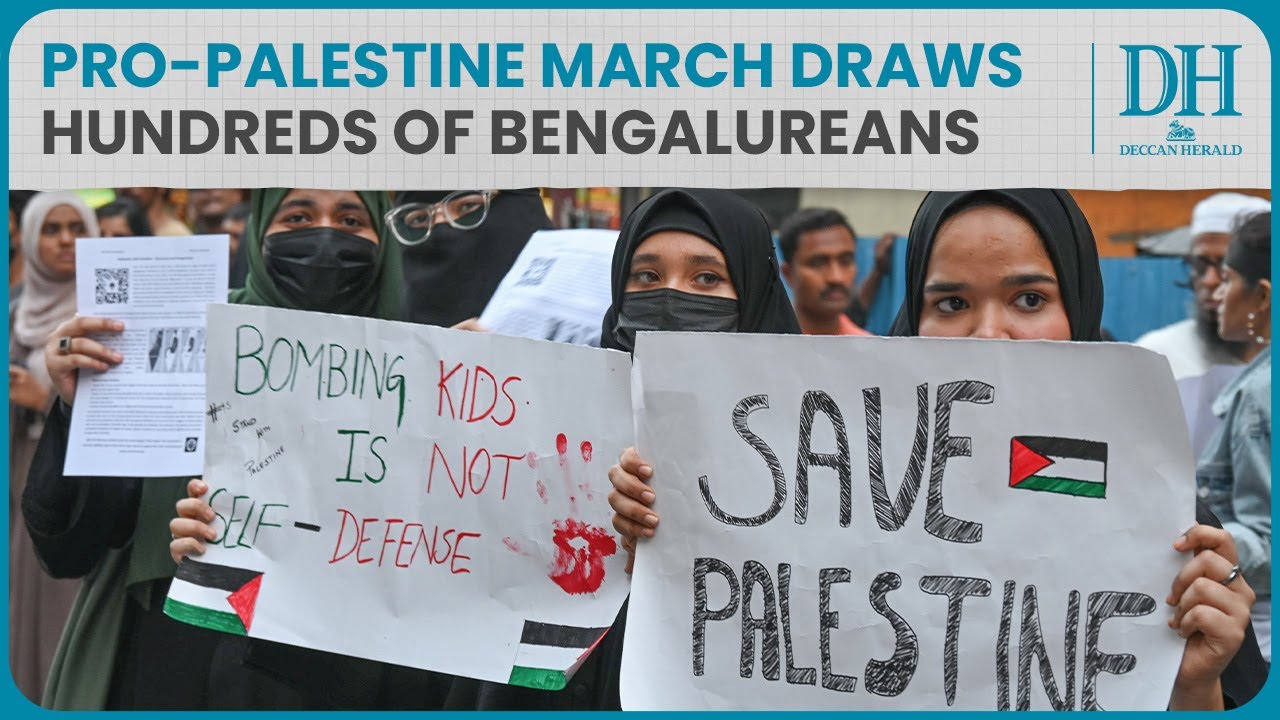 Hundreds gather in Bengaluru to show ‘solidarity with Palestine’ | Israel-Palestine war |
