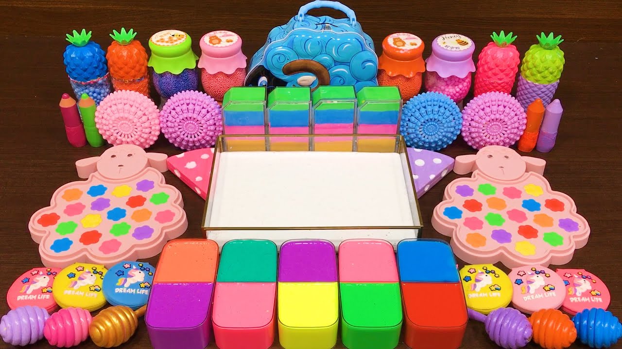 Mixing Random Things Into GLOSSY Slime!!! Satisfying RAINBOW SHEEP FRUIT #25