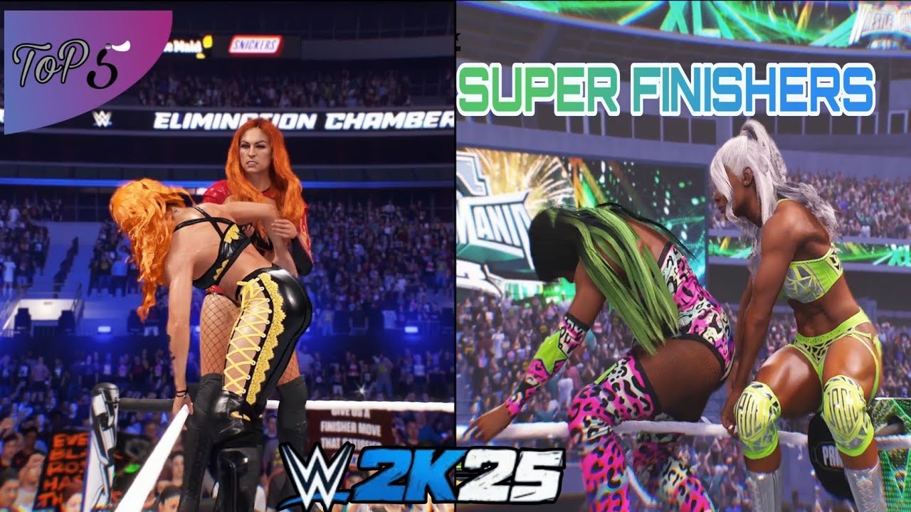 WWE 2K25 - Top 5 best Women's super finishers in WWE 2K25. #gameplay#wwe2k25 #wwe #gaming