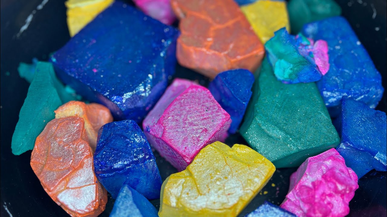 ASMR // METALLIC DYED GYM CHALK CHUNKS // METALLIC MONDAY //  SLEEP AID