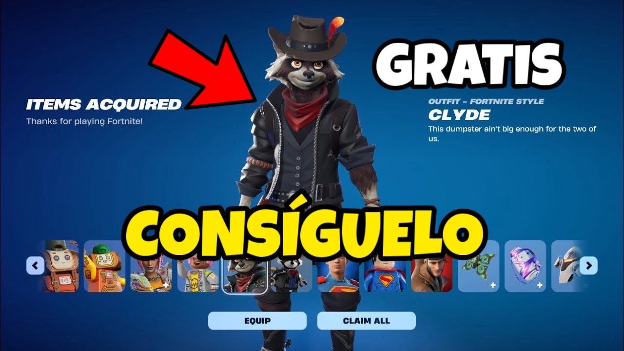 *GRATIS* CONSIGUE LA SKIN CLYDE EN FORTNITE! NUEVA SKIN GRATIS PARA TODOS EN FORTNITE! 2025