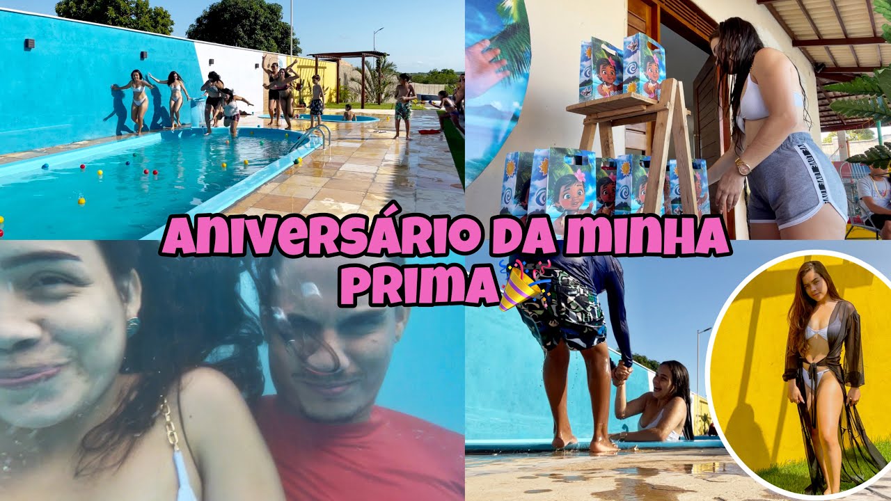 MINHA MÃE ESCORREGOU NA PISCINA 😂/ DIA DE LAZER E ANIVERSÁRIO DA MINHA PRIMA