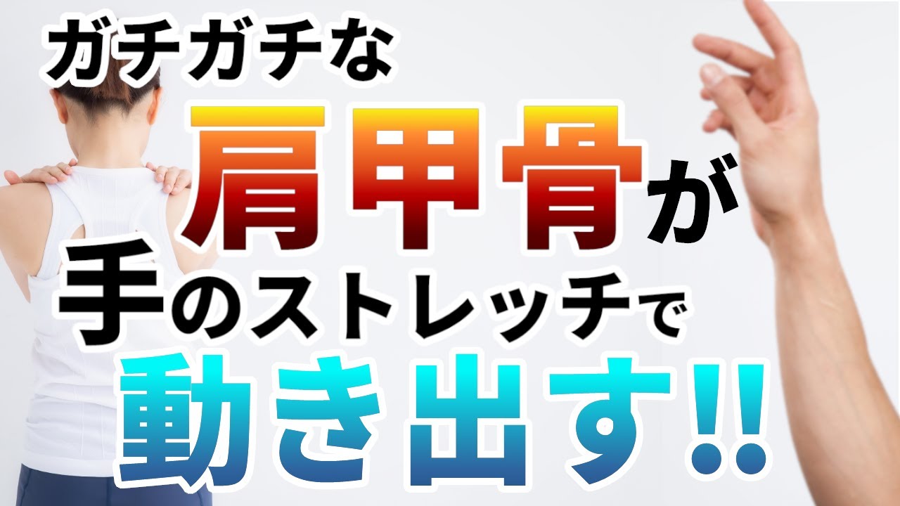 【動かない肩甲骨】手のストレッチで動きが激変‼︎