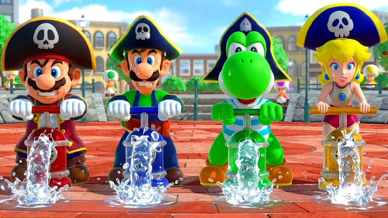 Super Mario Party Minigames Showdown - Mario Vs Luigi Vs Yoshi Vs Peach (Master CPU)