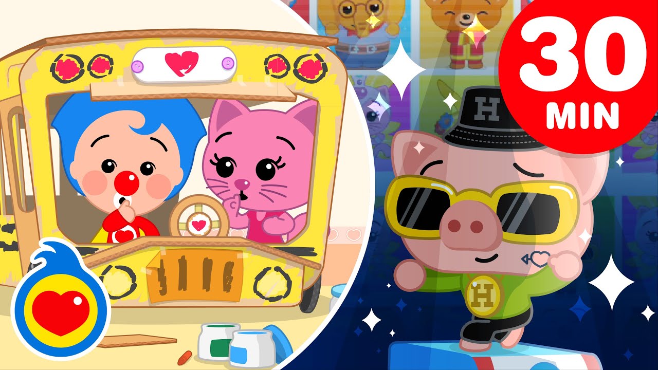 A Roda do Ônibus 2 🚌🌈 | 30 minutos de Música Infantil | Um Herói do Coração ❤️