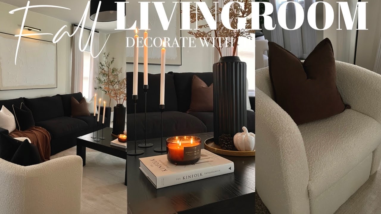 FALL LIVING ROOM DECORATING | MODERN LUXE  DECOR | FALL AMAZON FINDS | NEW FURNITURE | DECOR HAUL