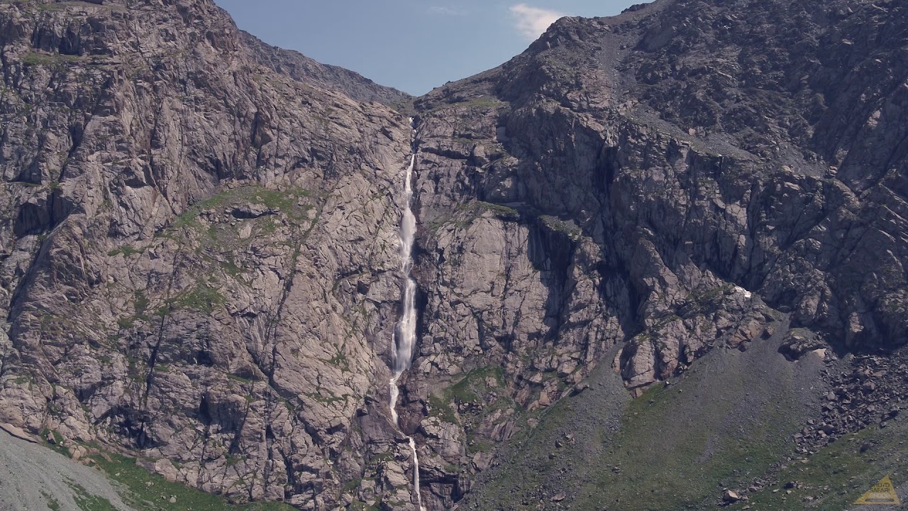 SHAAR waterfall, the highest waterfall in Central Asia. The height is 330 meters.
