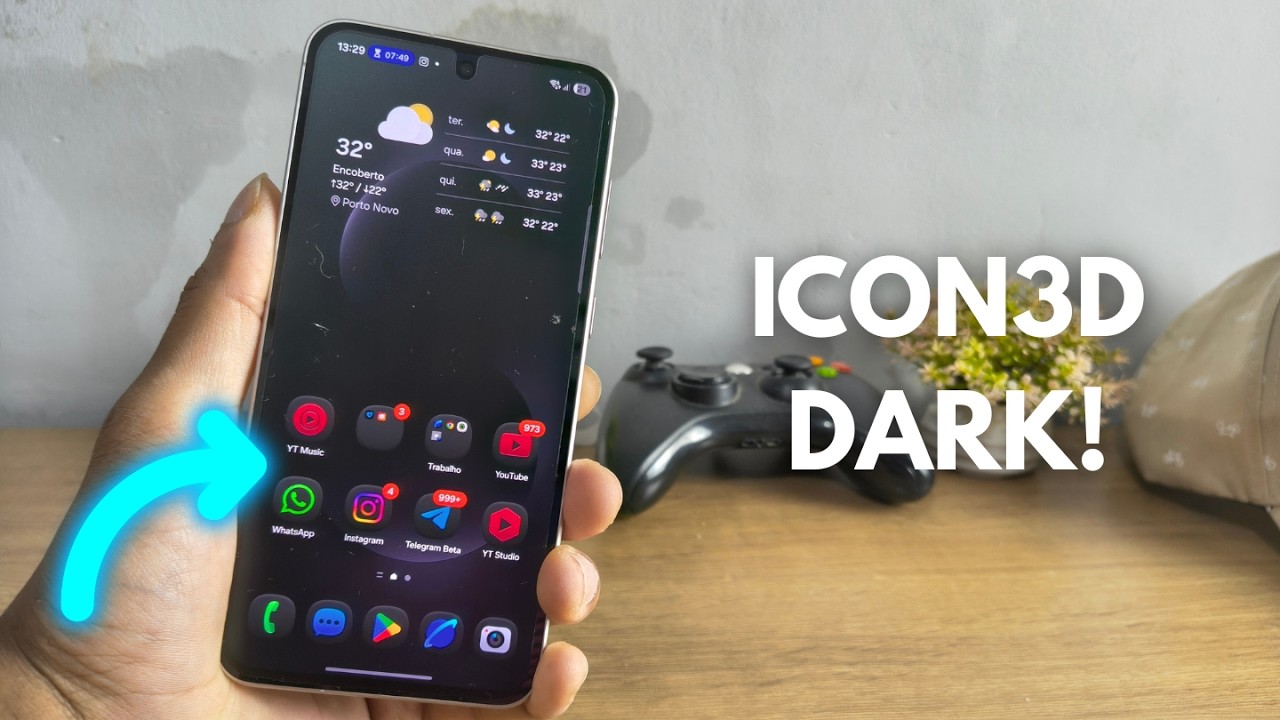PERSONALIZE SEU GALAXY! Icon PACK 3D DARK (Lindo demais)