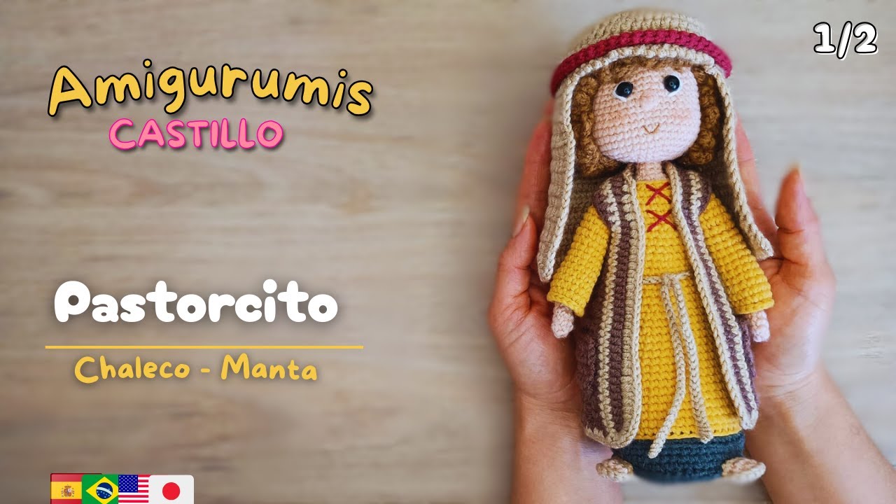 Pastorcito Amigurumi tejido a crochet #1/ aprende a tejer paso a paso para tu Pesebre, Belén tejido