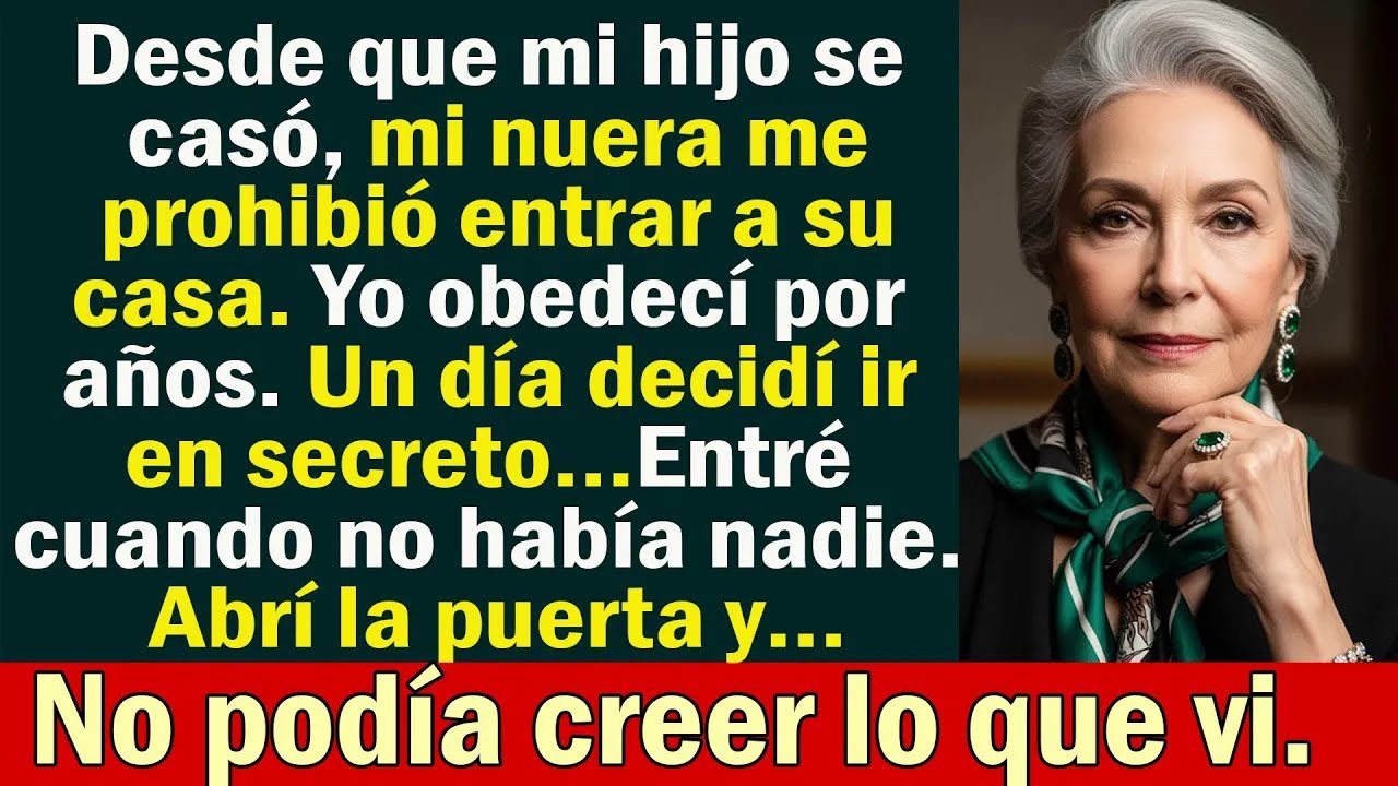 Fui a escondidas a la casa de mi nuera  Cuando abrí la puerta… me quedé paralizada por lo que vi