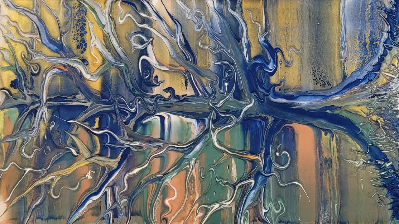 Fanciful Curly Tree Painting: Art Demo - Painting Tutorial – Acrylic Painting –| “Curly Tree”