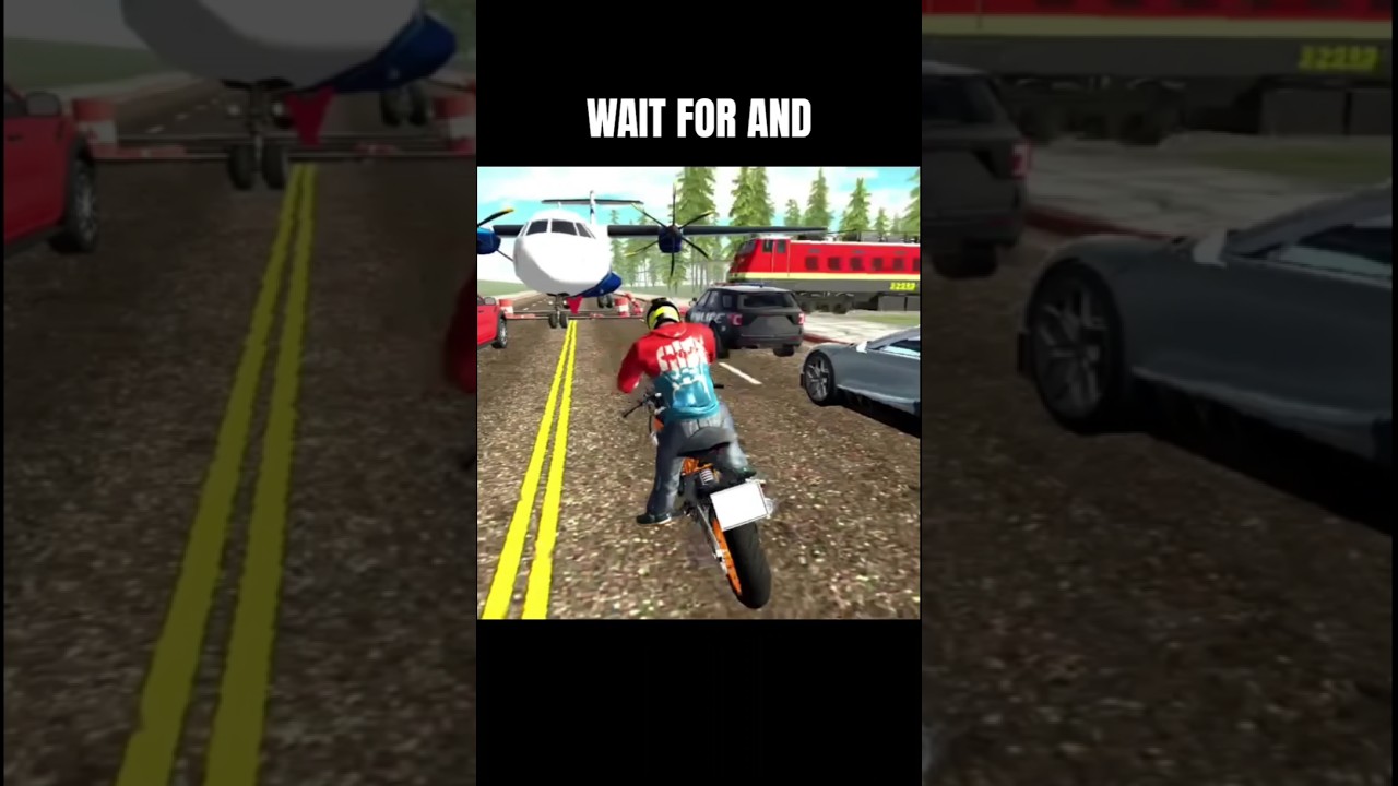 Indian bike driving 3D game aeroplane crash bus accident
