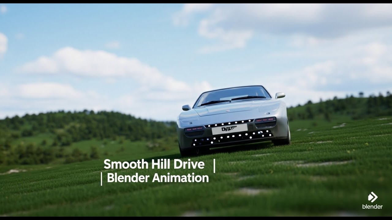 Realistic Hill Drive | Blender Car Animation Cinematic