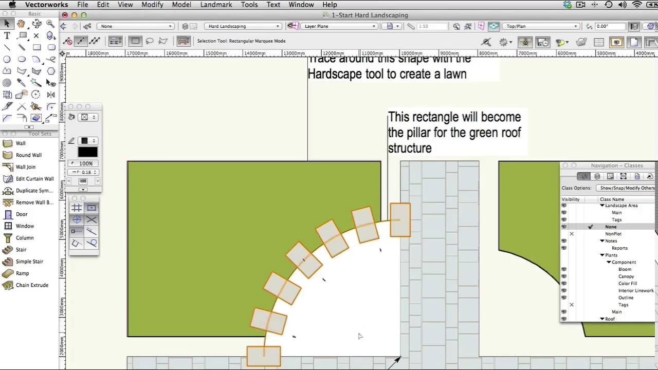 Vectorworks 2017 - Site Design - Stepping Stones