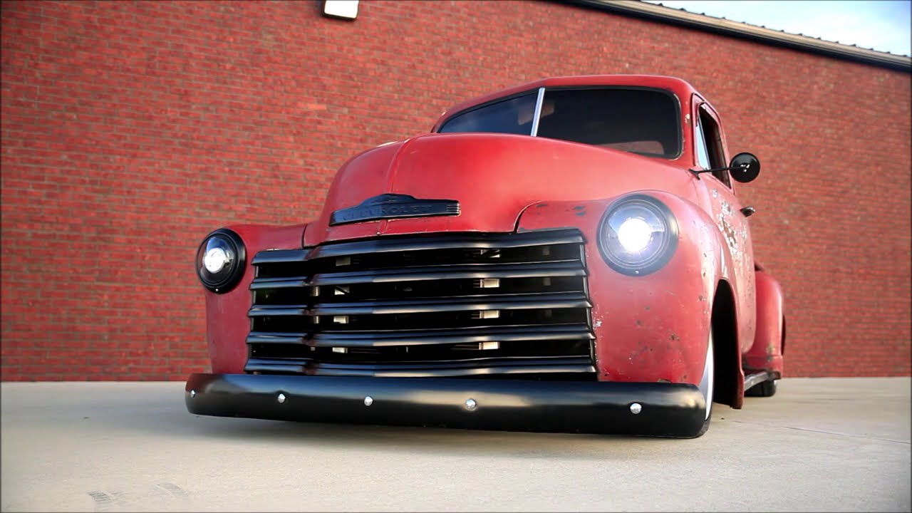 "ROWDY" ♠️  1952 Slammed Cammed Hot Rod 3100 Chevrolet Patina Pickup Truck 