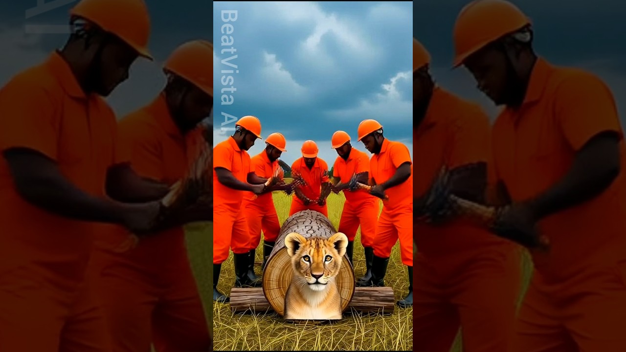 Baby Lion Rescue From Stone Trap 🦁 | Emotional Wildlife Story | #shorts