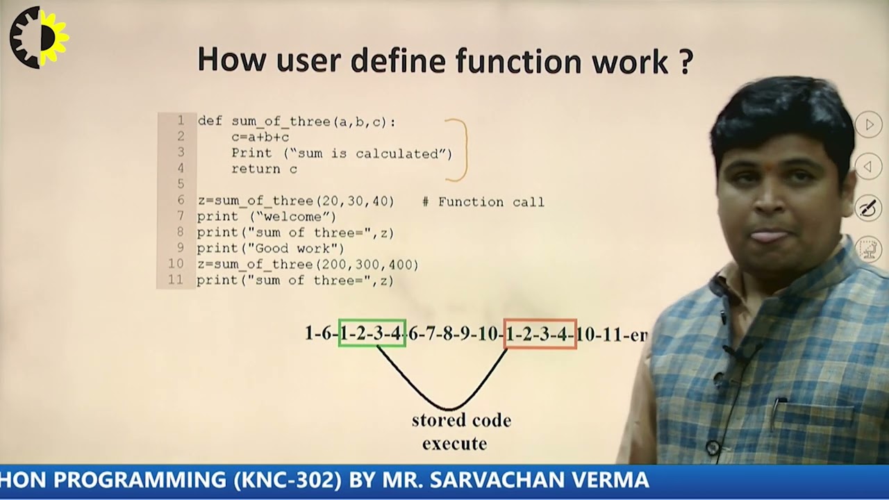 PYTHON PROGRAMMING LECTURE 03 '' Python Functions'' By Mr.  Sarvachan Verma, AKGEC